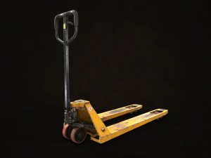 pallet jack with pallets - low poly 3D Model