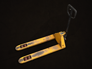 pallet jack with pallets - low poly 3D Model