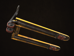 pallet jack with pallets - low poly 3D Model
