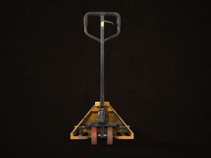 pallet jack with pallets - low poly 3D Model