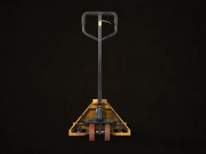 pallet jack with pallets - low poly 3D Model