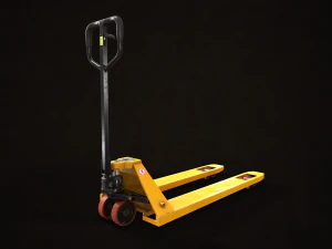 pallet jack with pallets - low poly 3D Model