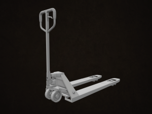 pallet jack with pallets - low poly 3D Model