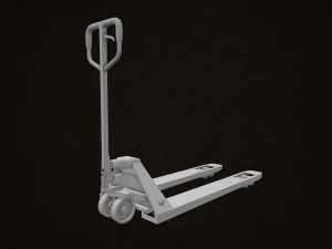 pallet jack with pallets - low poly 3D Model