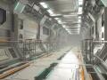 sci-fi modular corridor version 2 - low poly 3D Model