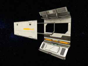 sci-fi modular corridor version 2 - low poly Modelo 3D