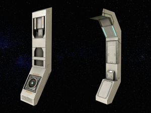 sci-fi modular corridor version 2 - low poly Modelo 3D