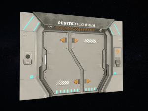 sci-fi door version 2 - low poly 3D Model
