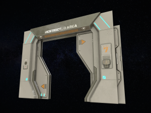 sci-fi door version 2 - low poly 3D 模型
