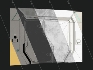 sci-fi door version 2 - low poly 3D 模型