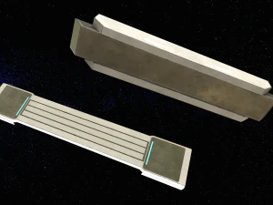 sci-fi modular corridor with door version 2 - low poly 3D Model