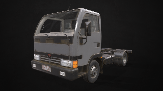 light truck chassis - low poly 3D 모델 .c4d .max .obj .3ds .fbx .stl .blend 