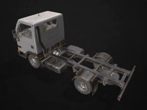 light truck chassis - low poly 3D Model