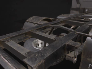 light truck chassis - low poly 3D Model
