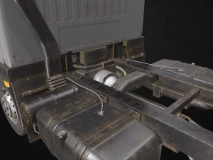 light truck chassis - low poly 3D Model
