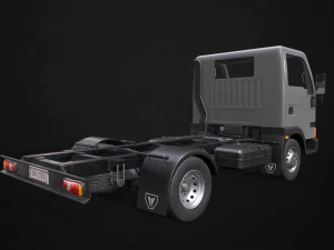 light truck chassis - low poly 3D Model