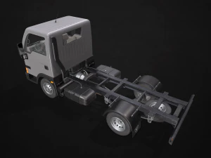 light truck chassis - low poly 3D Model