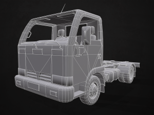 light truck chassis - low poly 3D 모델