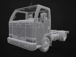 light truck chassis - low poly 3D Model