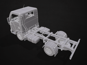 light truck chassis - low poly 3D 모델