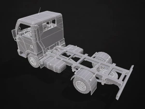 light truck chassis - low poly 3D Model