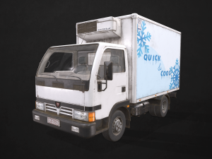 light truck refrigerated - low poly 3D 모델