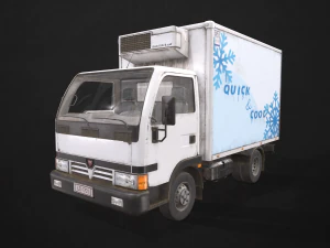 lichte vrachtwagen gekoeld - laag poly 3D Model