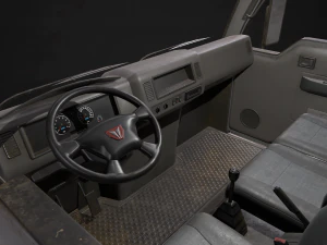 light truck refrigerated - low poly 3D Model