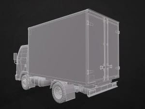 light truck refrigerated - low poly 3D Model