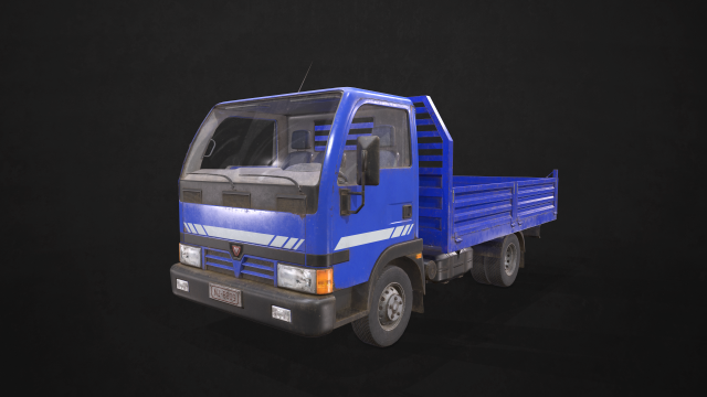 light truck tipper - low poly 3D 모델 .c4d .max .obj .3ds .fbx .stl .blend 