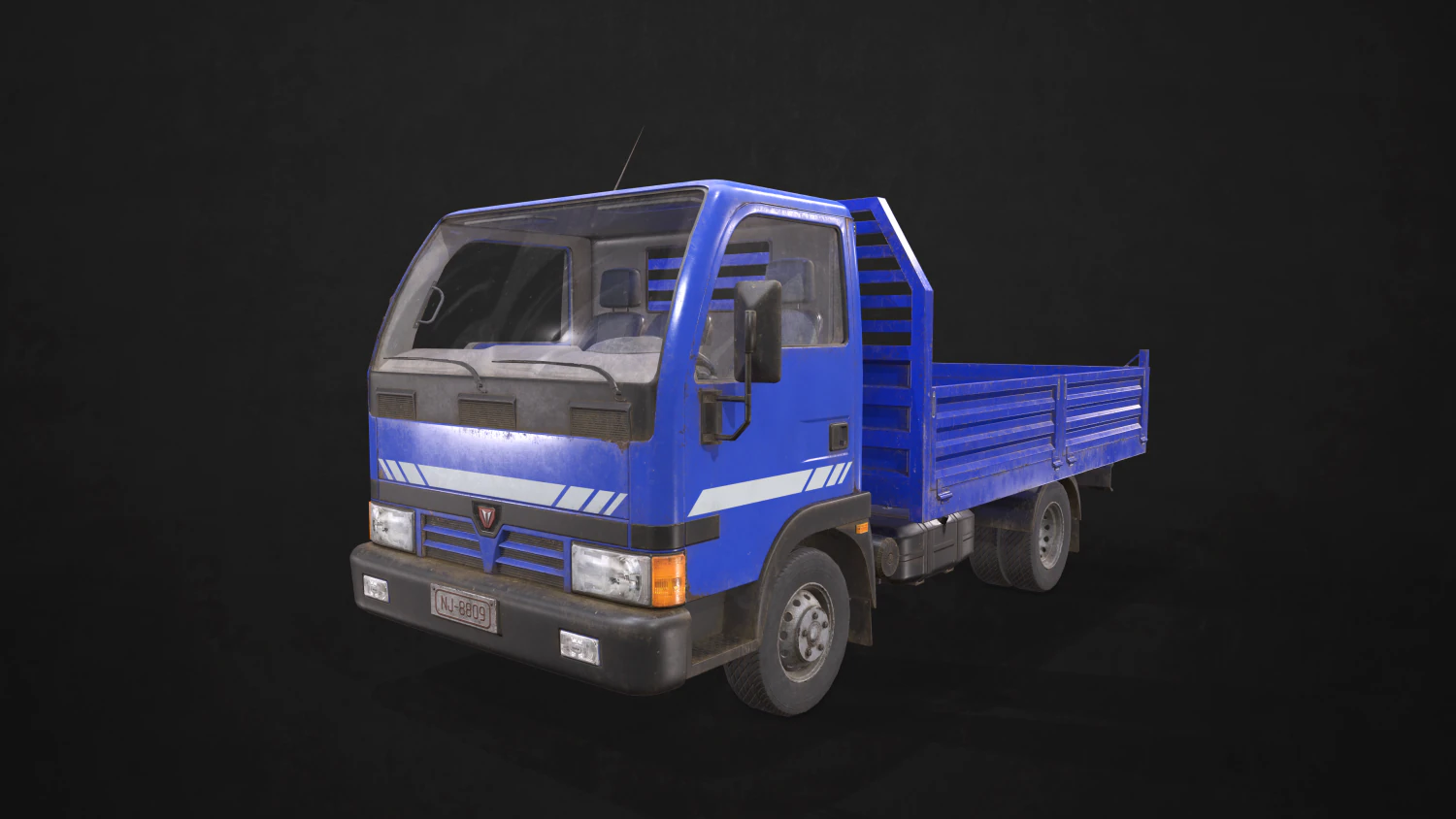 light truck tipper - low poly 3D Model .c4d .max .obj .3ds .fbx .stl .blend