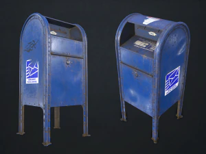 почтовый ящик - низкополигональная 3D Модель