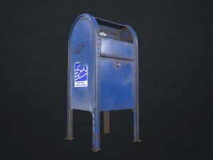 mailbox - low poly Modelo 3D