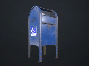 почтовый ящик - низкополигональная 3D Модель
