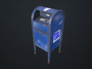 mailbox - low poly Modelo 3D