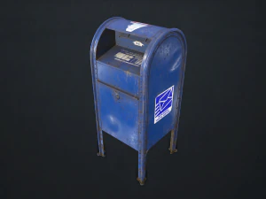 почтовый ящик - низкополигональная 3D Модель