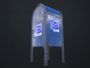 mailbox - low poly Modelo 3D