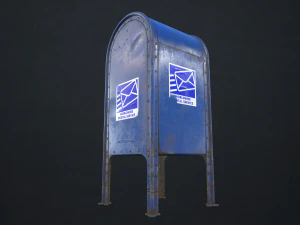 почтовый ящик - низкополигональная 3D Модель