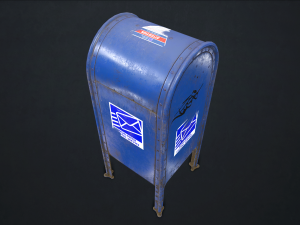 mailbox - low poly Modelo 3D