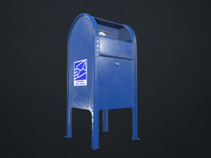 mailbox - low poly Modelo 3D