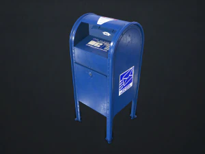 почтовый ящик - низкополигональная 3D Модель