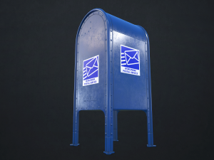 mailbox - low poly Modelo 3D