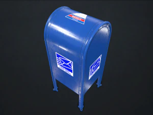 почтовый ящик - низкополигональная 3D Модель