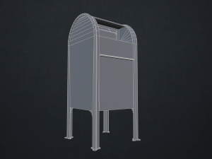 mailbox - low poly Modelo 3D