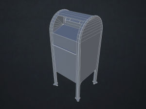 mailbox - low poly Modelo 3D