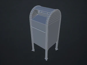 почтовый ящик - низкополигональная 3D Модель