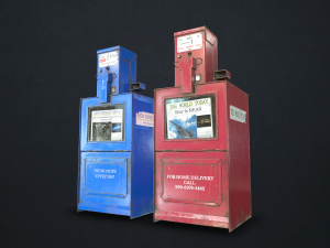 newspaper dispenser - low poly 3D Model