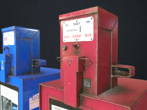 newspaper dispenser - low poly 3D Model