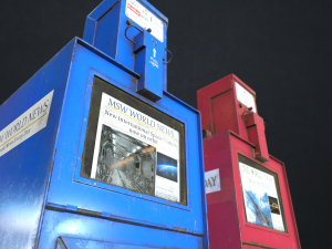newspaper dispenser - low poly 3D Модель