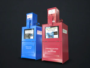 newspaper dispenser - low poly 3D Model